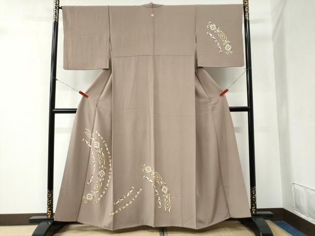 平和屋着物●訪問着 草花文 正絹 逸品 CABB4242yc