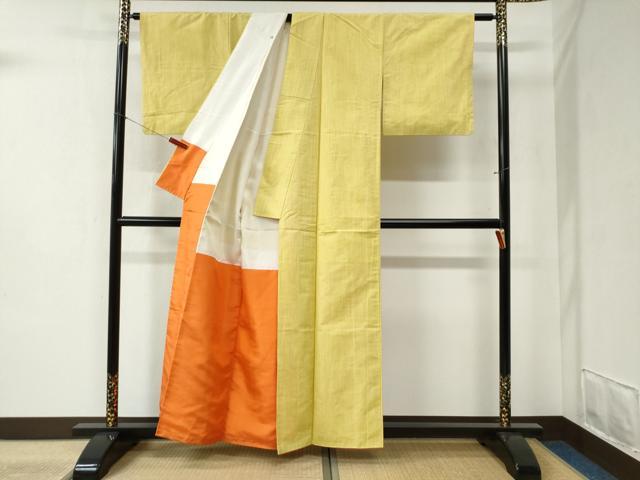平和屋着物●紅花紬 米沢 霞文 正絹 逸品 CABB4320yc