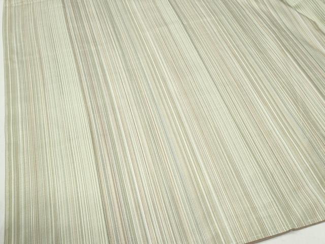 平和屋着物●浅間紬 縞 反端付き 正絹 逸品 未使用 CABB4352yc