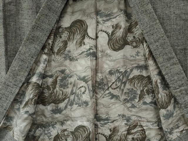 平和屋着物●男性 紬 アンサンブル 霞文 正絹 逸品 CABB4357yc
