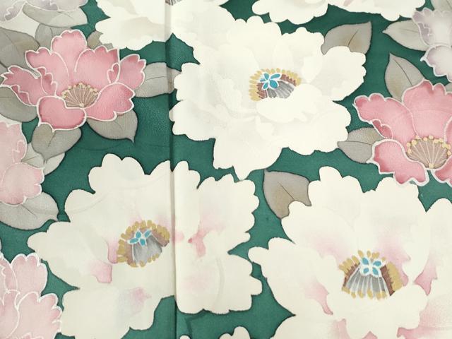 平和屋着物●豪華振袖 雲取り草花文 銀彩 正絹 逸品 CABB4362yc