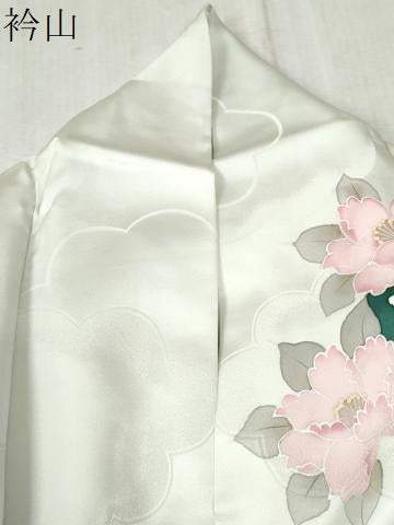 平和屋着物●豪華振袖 雲取り草花文 銀彩 正絹 逸品 CABB4362yc
