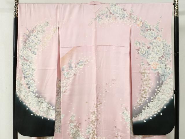 平和屋着物●豪華振袖 花唐草文 暈し染め 金彩 正絹 逸品 CABB4364yc