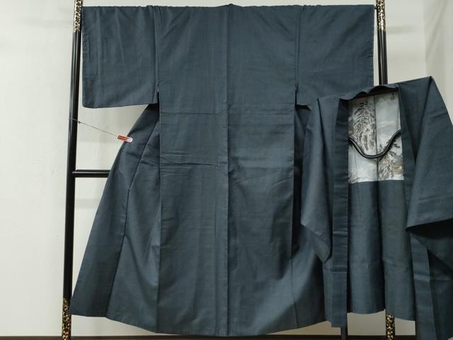 平和屋着物●男性 紬 アンサンブル 100亀甲 正絹 逸品 未使用 CABB4372yc