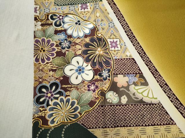平和屋着物●豪華振袖・長襦袢セット 作家物 駒刺繍 雪輪花唐草文 暈し染め 金彩 正絹 逸品 CABB4382yc