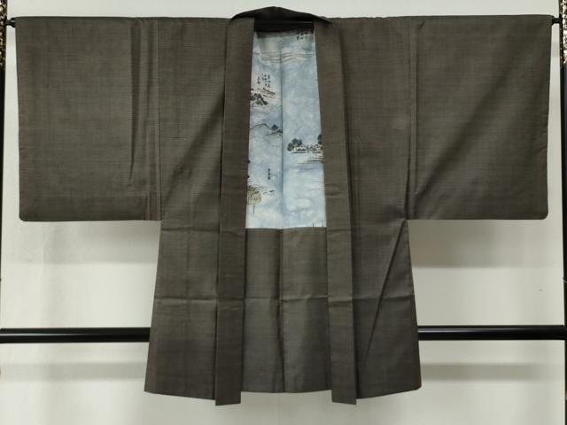 平和屋着物●男性 本場大島紬 アンサンブル 100亀甲 総詰め 正絹 逸品 CABB4385yc