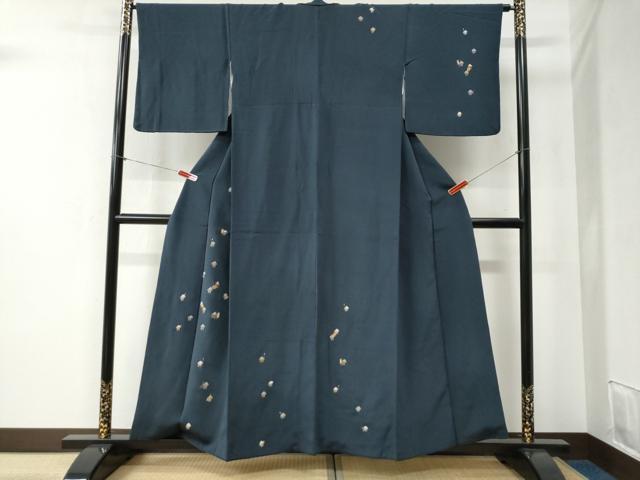 平和屋着物●訪問着 刺繍 人物文 金彩 鬼しぼ縮緬 正絹 逸品 CABB4437yc
