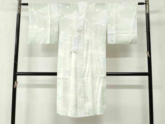 平和屋着物●長襦袢 無双仕立て 雲取り舞花地紋 暈し染め 正絹 逸品 未使用 CABB4454yc