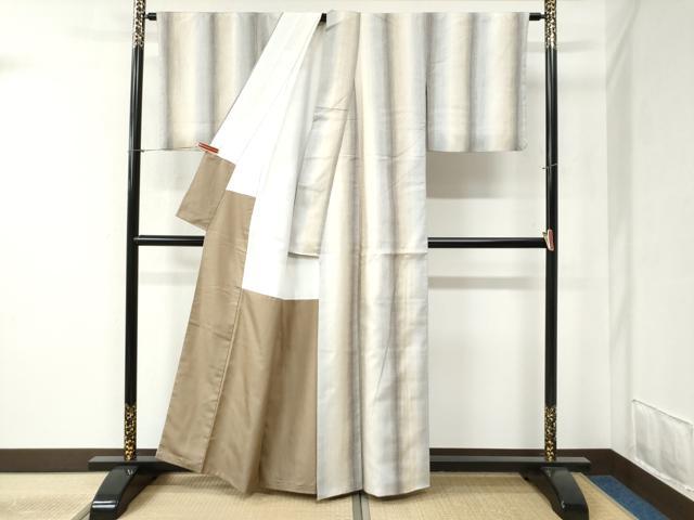 平和屋着物●本場結城紬 重要無形文化財 霞文 おだや謹製 認定書付き 正絹 逸品 CABB4456yc