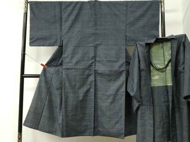 平和屋着物●男性 本場大島紬 アンサンブル 80亀甲 総詰め 正絹 逸品 CABB4471yc