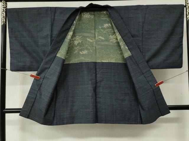 平和屋着物●男性 本場大島紬 アンサンブル 80亀甲 総詰め 正絹 逸品 CABB4471yc