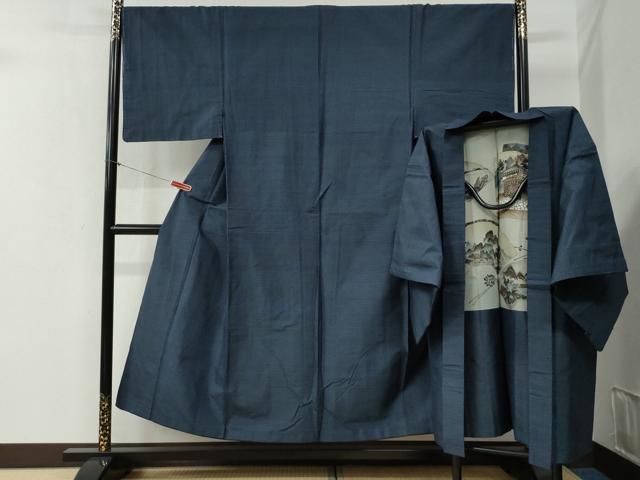平和屋着物●男性 本場大島紬 アンサンブル 吉祥文 正絹 逸品 未使用 CABB4479yc