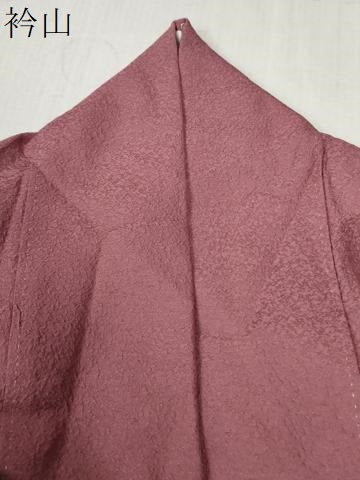 平和屋着物●上質な色無地 紋意匠 浅蘇芳色 正絹 逸品 CABB4493yc