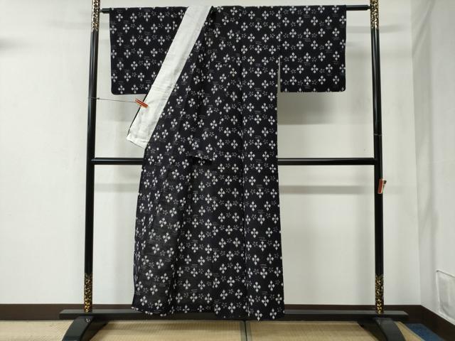 平和屋着物●本場琉球絣 綿琉球 単衣 霞吉祥文 綿 逸品 CABB4653yc