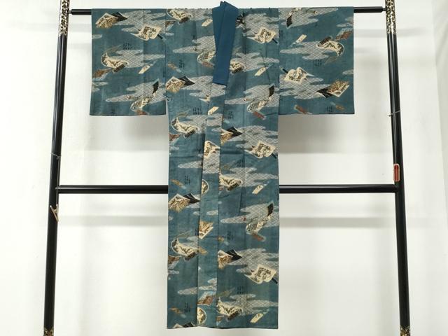 平和屋着物●男性 本場大島紬 アンサンブル・長襦袢セット 80亀甲 総詰め 正絹 逸品 CABB4663yc