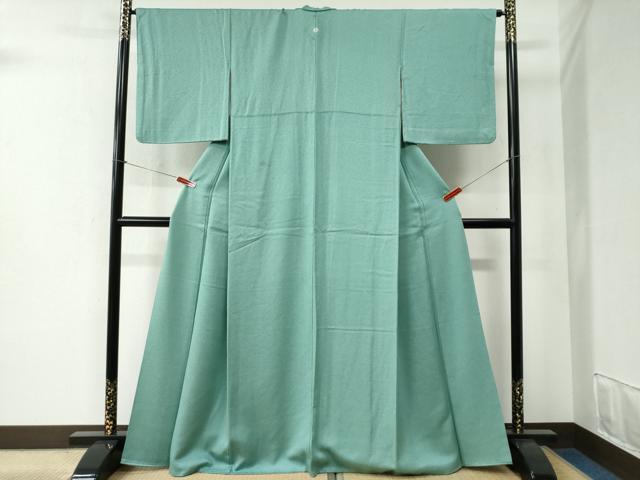 平和屋着物●上質な色無地 青磁色 正絹 逸品 CABB4666yc
