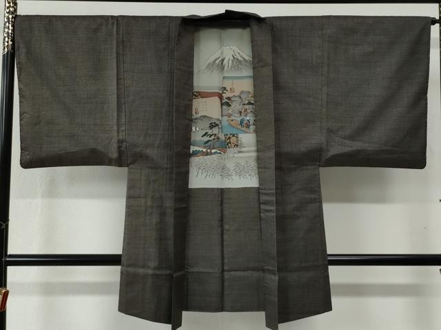 平和屋着物●男性 本場大島紬 アンサンブル 100亀甲 総詰め 正絹 逸品 CABB4702yc