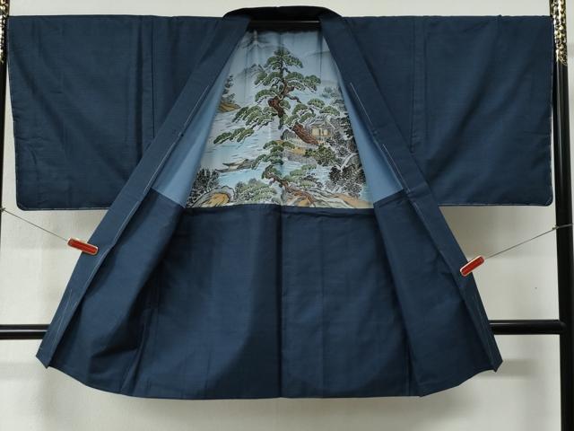 平和屋着物●男性 本場大島紬 アンサンブル 格子 中昌紬織物謹製 やまと誂製 証紙付き 正絹 逸品 未使用 CABB4708yc