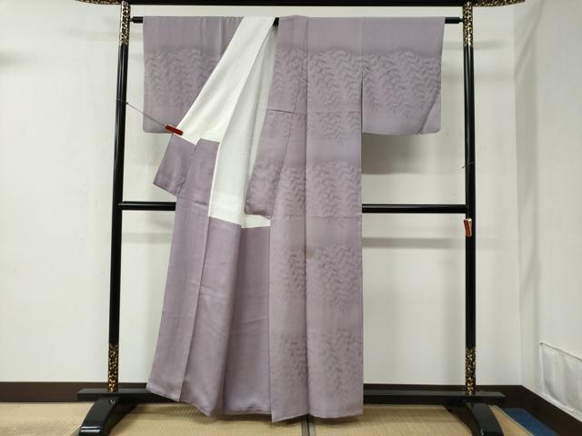 平和屋着物●無地絵羽訪問着 雲取り南天地紋 紅藤色 正絹 逸品 CABB4734yc