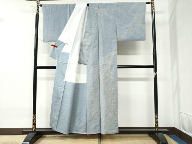 平和屋着物●訪問着 本場染大島紬 枝花文 金彩 正絹 逸品 CABB4767yc