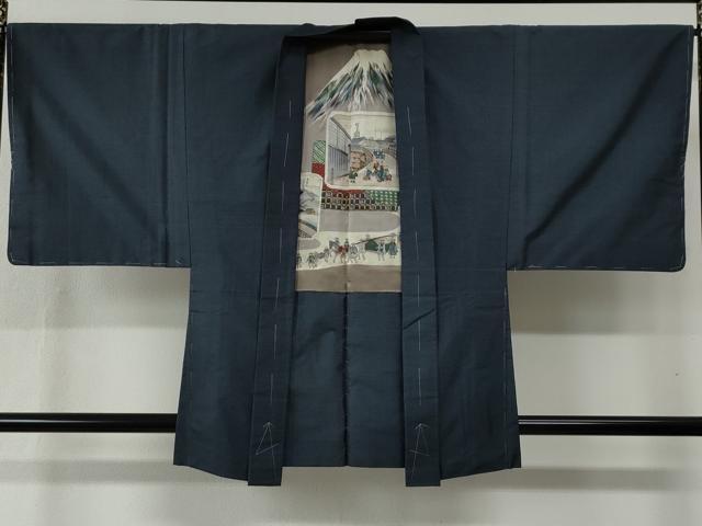 平和屋着物●男性 本場大島紬 アンサンブル 80亀甲 総詰め 正絹 逸品 未使用 CABB4769yc