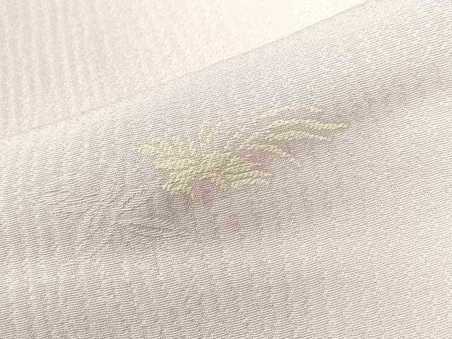 平和屋着物●上質な小紋 織匠 岩渕敬一 小石丸 皇乃繭 黄金繭 天蚕繭 桐竹鳳凰文 反端付き 正絹 逸品 未使用 CABB4799yc