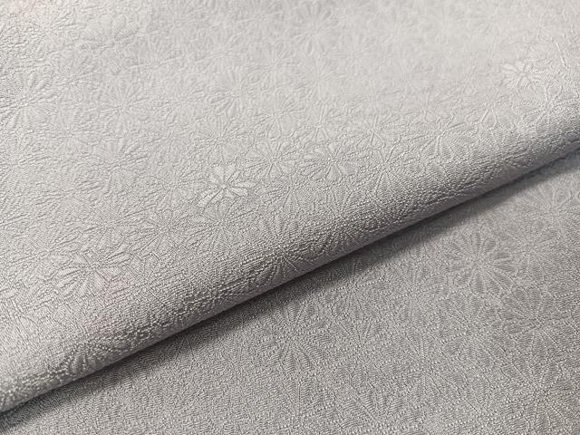 平和屋着物●上質な色無地 菊地紋 藤鼠色 正絹 逸品 CABB4847vp