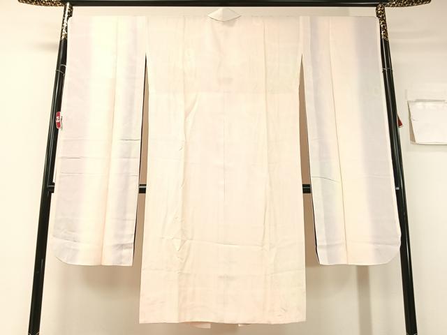 平和屋着物●振袖用長襦袢 無双仕立て 御所車熨斗花地紋 暈し染め 正絹 逸品 CABB4860vp