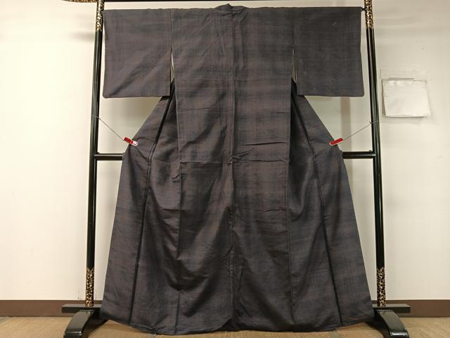 平和屋着物●上質な紬 霞文 正絹 逸品 CABB4921vp