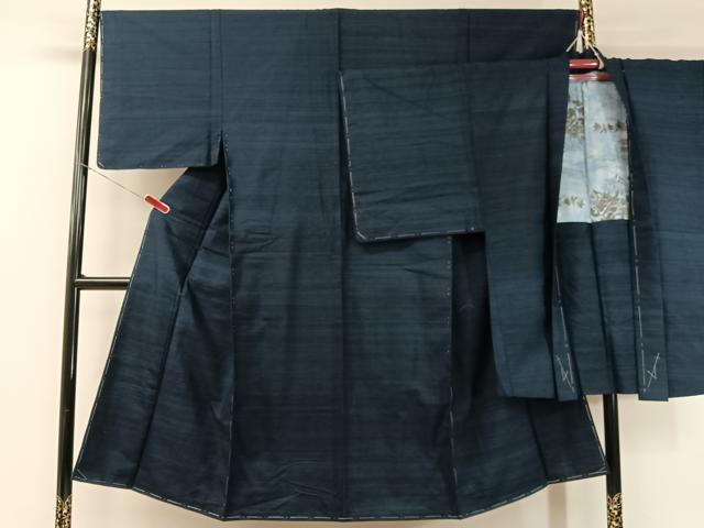 平和屋着物●男性 紬 アンサンブル 霞文 正絹 逸品 未使用 CABB4957vp