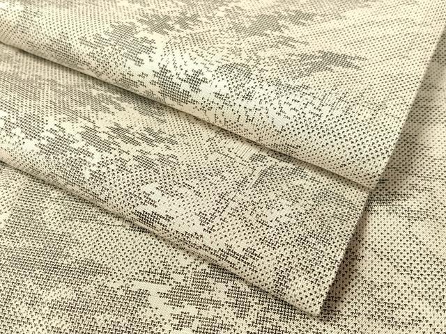 平和屋着物●本場大島紬 白大島 9マルキ 風景文 正絹 逸品 未使用 CABB4976vp