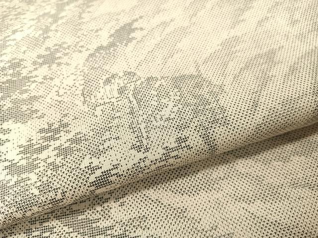 平和屋着物●本場大島紬 白大島 9マルキ 風景文 正絹 逸品 未使用 CABB4976vp