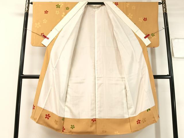平和屋着物●長襦袢 袷 舞桜 半衿刺繍 正絹 逸品 CABB4999vp