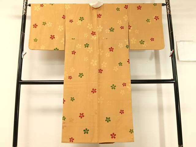 平和屋着物●長襦袢 袷 舞桜 半衿刺繍 正絹 逸品 CABB4999vp