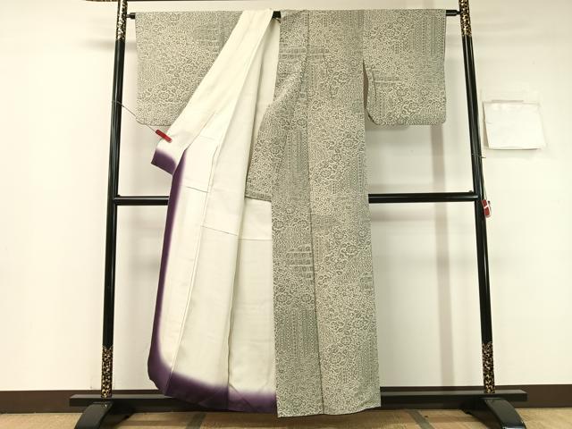 平和屋着物●上質な小紋 名物裂 鬼しぼ縮緬 正絹 逸品 CABB5011vp