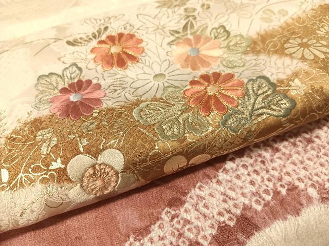 平和屋着物●創業460年・千總 訪問着 駒刺繍 絞り 花車文 金彩 伊勢丹扱い 正絹 逸品 CABB5025vp