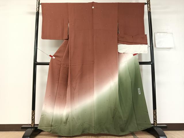 平和屋着物●世界的人形師 辻村寿三郎 ジュサブロー 色留袖 舞桜地紋 暈し染め 高島屋扱い 反端付き 正絹 逸品 CABB5032vp