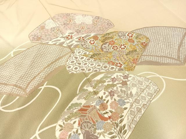 平和屋着物●豪華色留袖 駒刺繍 文箱花文 暈し染め 金彩 正絹 逸品 CABB5041vp