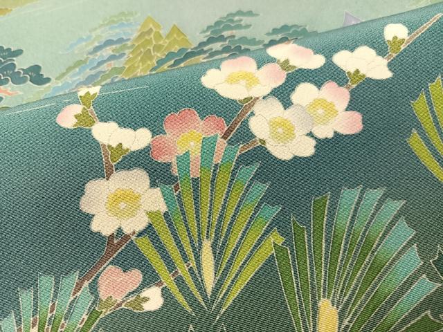 平和屋着物●十日町友禅作家 阿部佳雪 色留袖 風景文 正絹 逸品 CABB5056vp