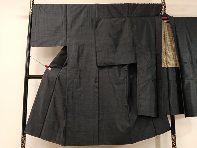 平和屋着物●男性 本場大島紬 アンサンブル 80亀甲 総詰め 正絹 逸品 CABB5083vp