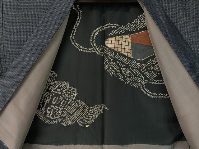 平和屋着物●男性 本場大島紬 アンサンブル 80亀甲 総詰め 正絹 逸品 CABB5085vp