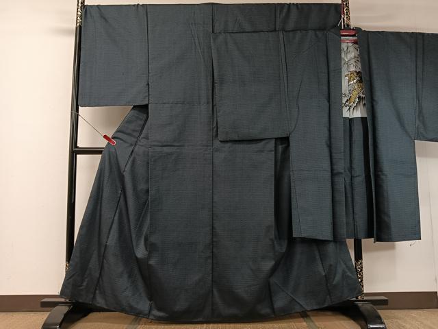 平和屋着物○男性 本場大島紬 アンサンブル 100亀甲 総詰め 正絹 逸品