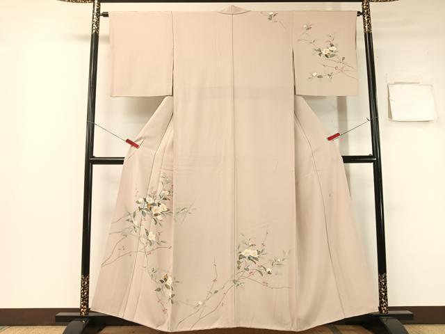 平和屋着物●訪問着 友禅 作家物 枝花文 正絹 逸品 CABB5122vp