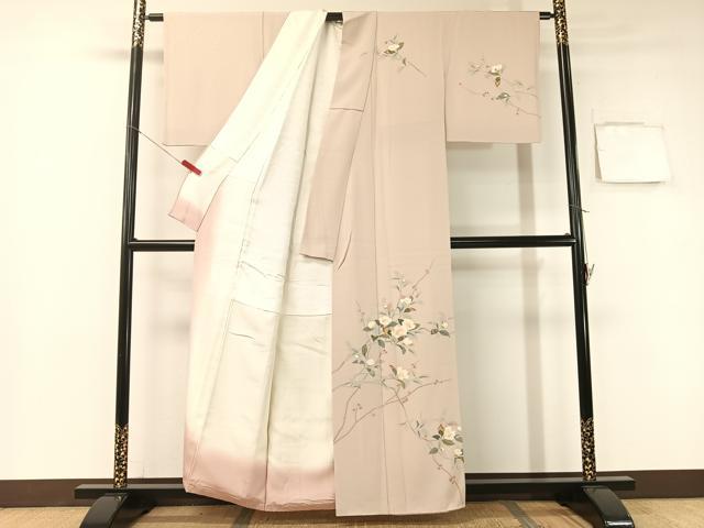 平和屋着物●訪問着 友禅 作家物 枝花文 正絹 逸品 CABB5122vp