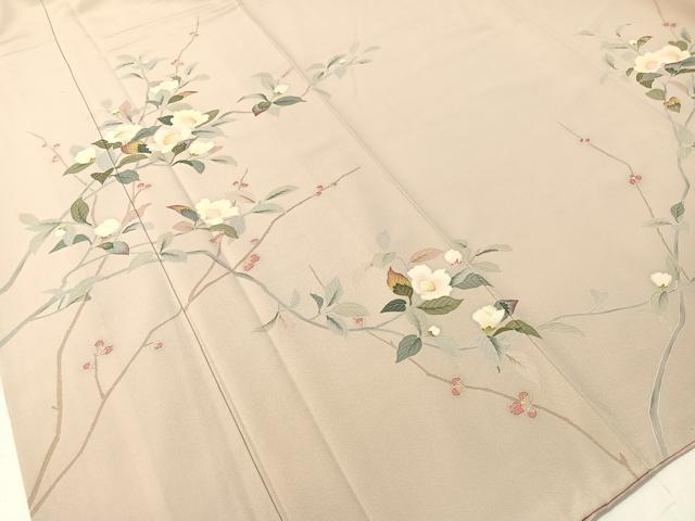 平和屋着物●訪問着 友禅 作家物 枝花文 正絹 逸品 CABB5122vp