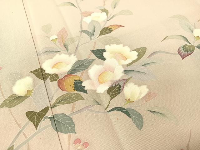 平和屋着物●訪問着 友禅 作家物 枝花文 正絹 逸品 CABB5122vp