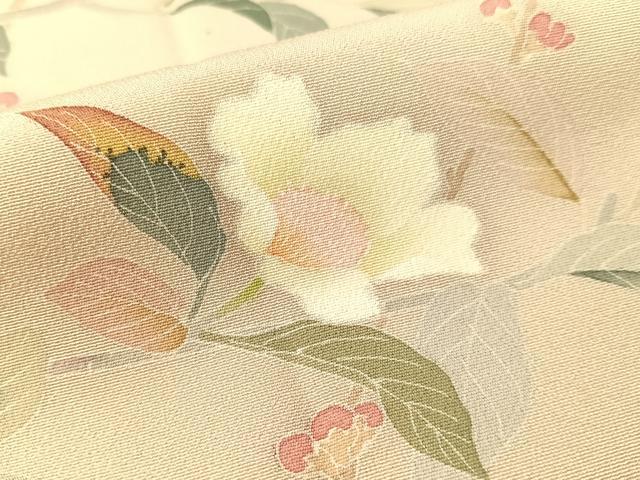 平和屋着物●訪問着 友禅 作家物 枝花文 正絹 逸品 CABB5122vp