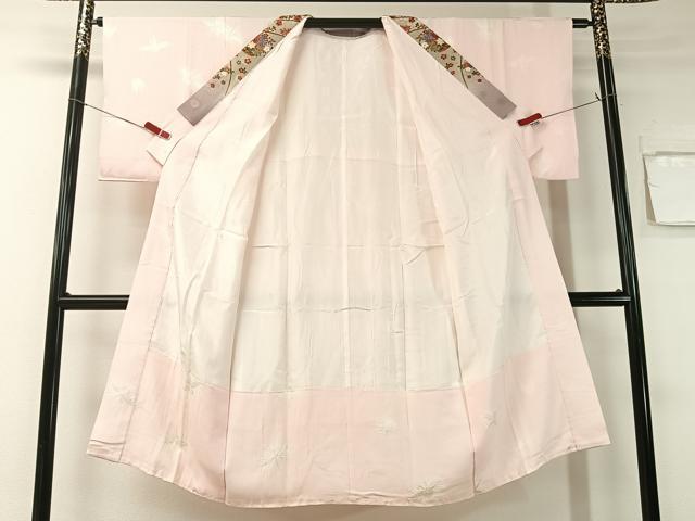 平和屋着物●長襦袢 袷 絞り 折り鶴 暈し染め 半衿刺繍 正絹 逸品 未使用 CABB5129vp