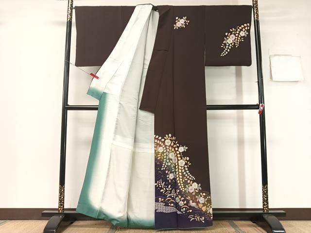 平和屋着物●越後十日町の一流染匠 桐屋・翠山工房 訪問着 辻が花 絞り 跳び兎 暈し染め 金彩 正絹 逸品 CABB5139vp