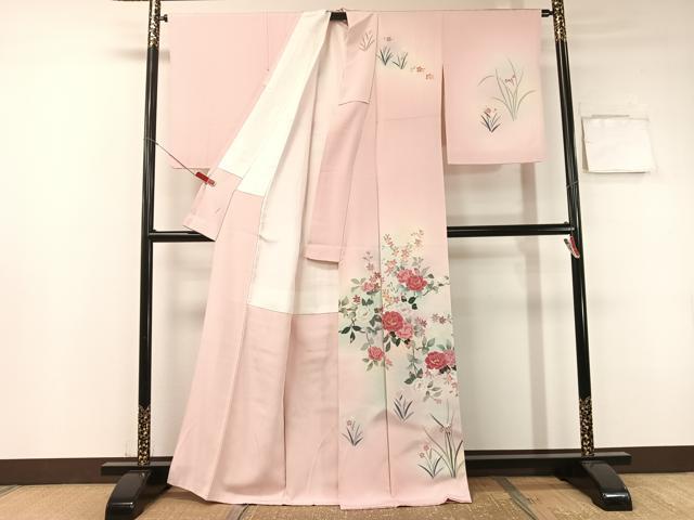 平和屋着物●訪問着 友禅 作家物 枝花文 暈し染め 正絹 逸品 CABB5161vp